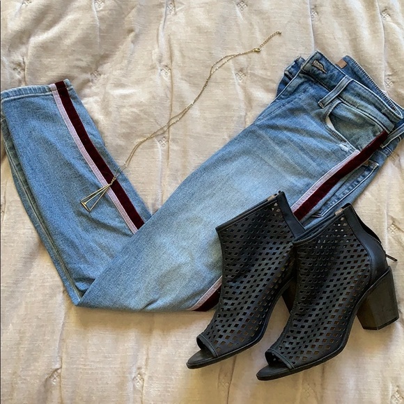 Charlie Velvet Stripe Ankle Skinny Jean - Picture 3 of 5